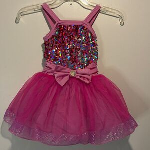 Weissman Pink Sleeveless Tulle Dance Ballet Performance Stage Dress 3-4 year old